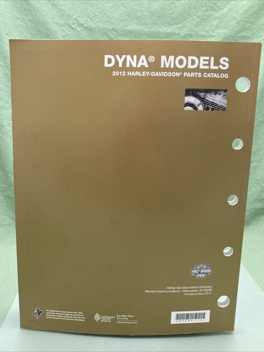 HARLEY DAVIDSON 99439-12 DYNA MODELS 2012 PARTS CATALOG