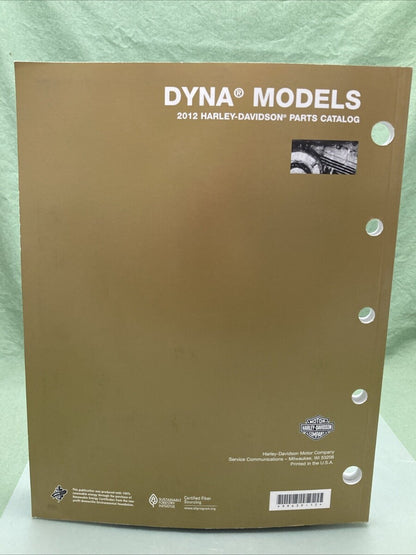 HARLEY DAVIDSON 99439-12 DYNA MODELS 2012 PARTS CATALOG
