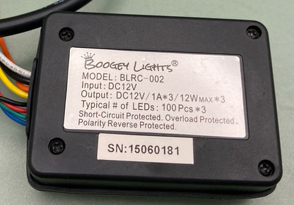 NEW BOOGEY LIGHTS BLRC-002 SINGLE COLOR MULTI-FUNCTION WIRLELESS REMOTE CONTROL