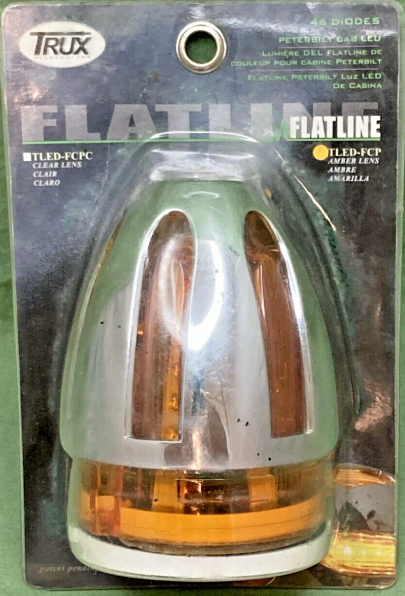 NEW TRUX TLED-FCP LIGHT 46 DIODES FLATLINE BULLET STYLE CHROME HOUSING AMBER