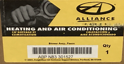 NEW ALLIANCE ABP N83 301527 BLOWER MOTOR ASSEMBLY
