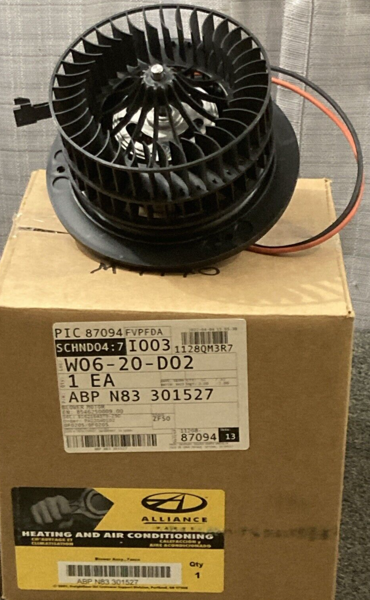 NEW ALLIANCE ABP N83 301527 BLOWER MOTOR ASSEMBLY