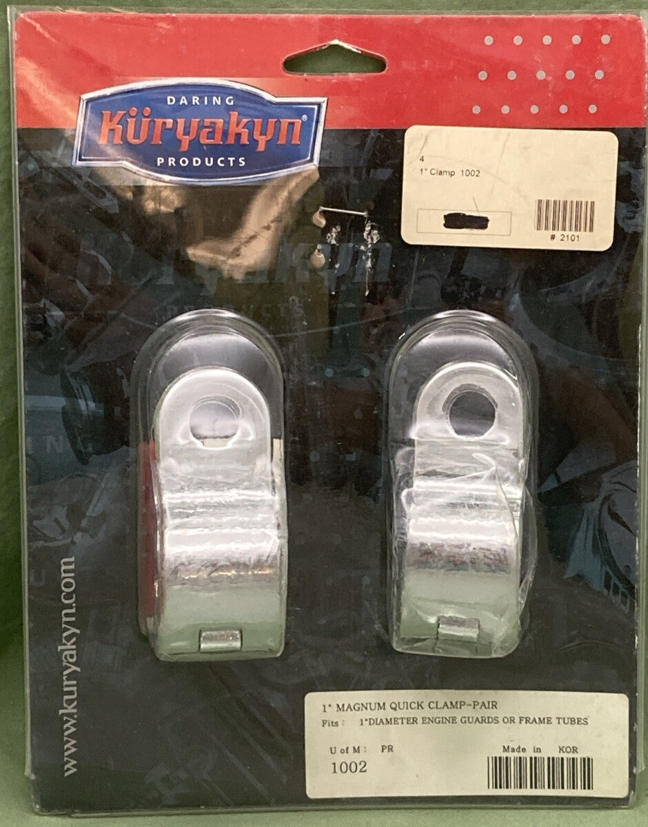NEW GENUINE KURYAKYN 1002 MAGNUM QUICK CLAMP PAIR 1" DIAMETER ENGINE GUARDS
