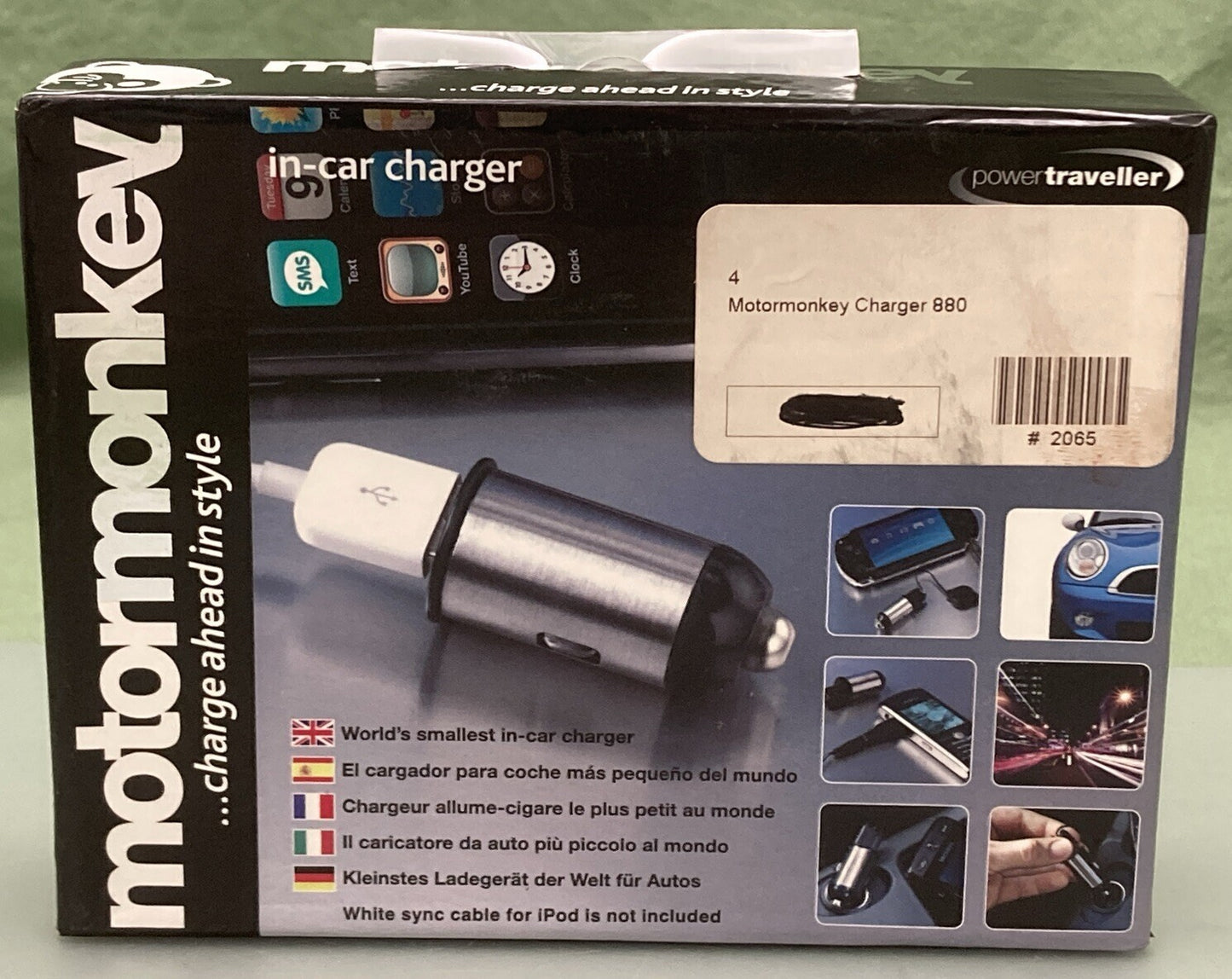 NEW MOTOR MONKEY 880 IN CAR CHARGER