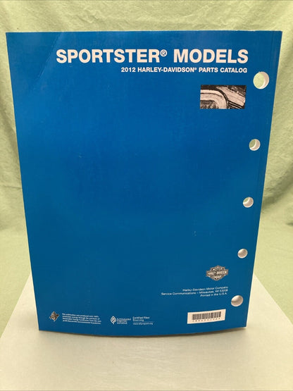 HARLEY DAVIDSON 99451-12 SPORTSTER MODELS 2012 PARTS CATALOG