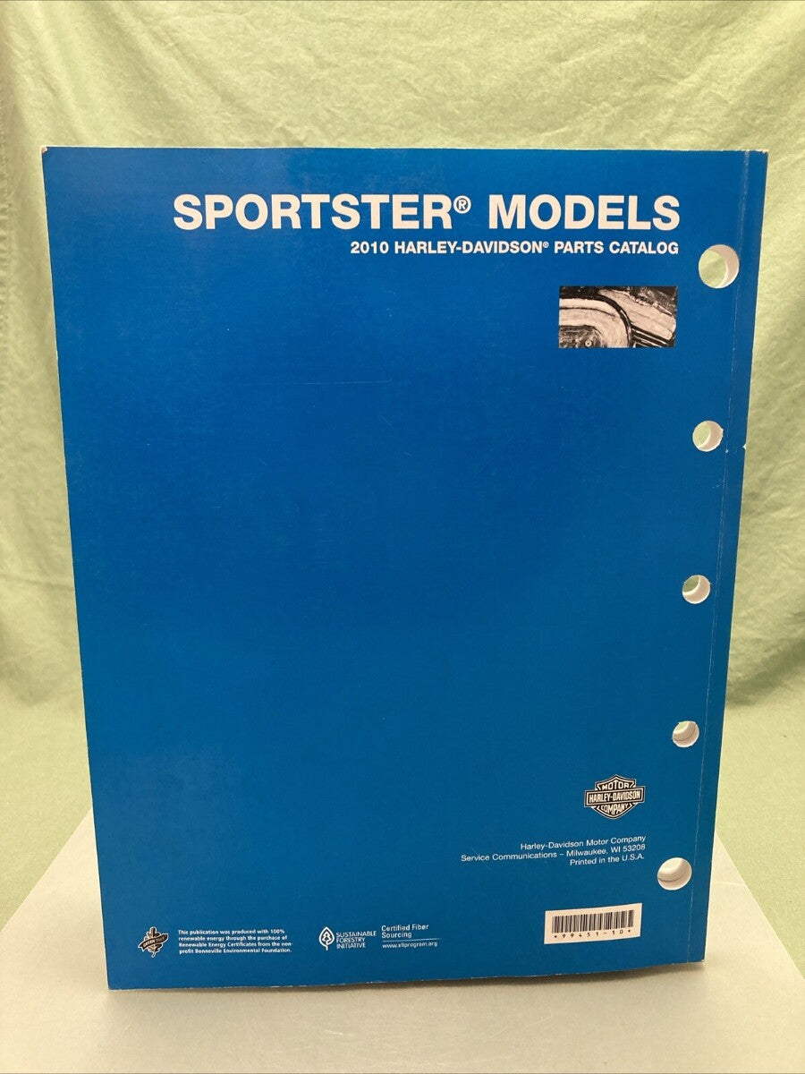 HARLEY DAVIDSON 99451-10 SPORTSTER MODELS 2010 PARTS CATALOG