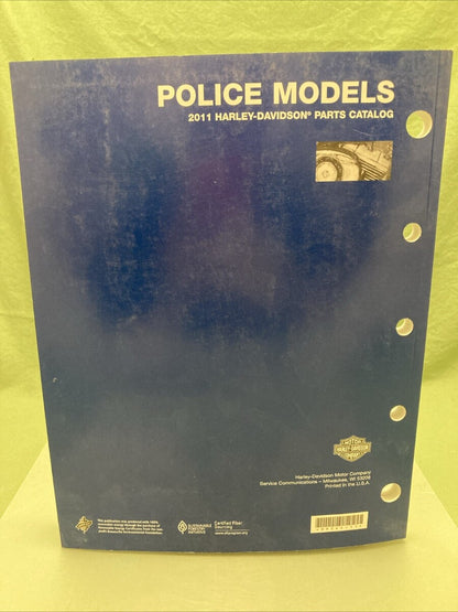 HARLEY DAVIDSON 99545-11 POLICE MODELS 2011 PARTS CATALOG
