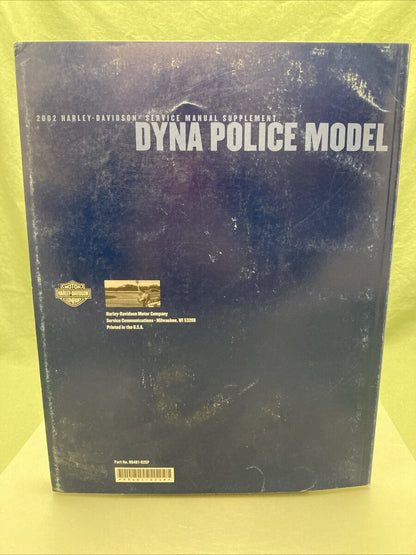 HARLEY DAVIDSON 99481-02SP DYNA POLICE MODEL 2002 PARTS CATALOG