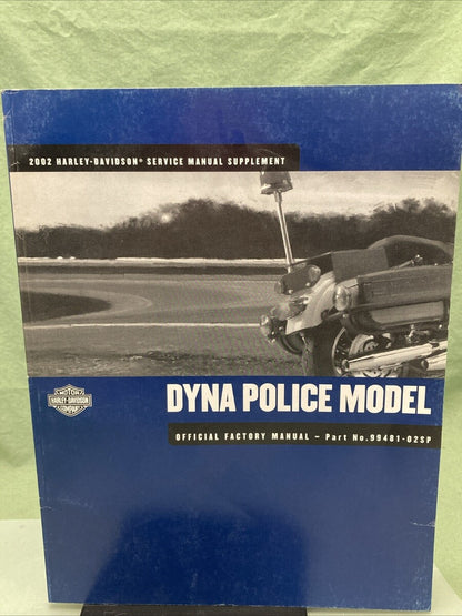 HARLEY DAVIDSON 99481-02SP DYNA POLICE MODEL 2002 PARTS CATALOG