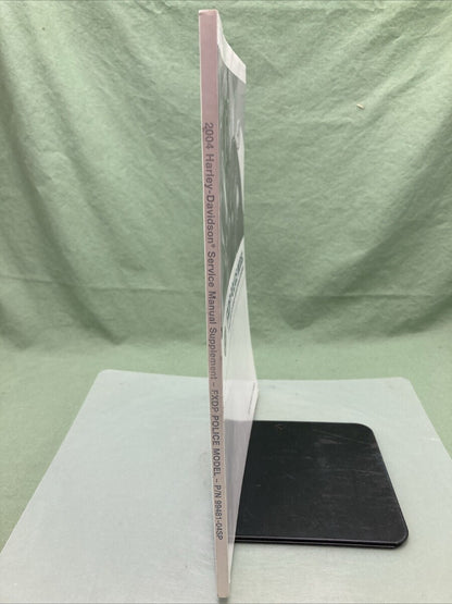 HARLEY DAVIDSON 99481-04SP FXDP POLICE MODEL 2004 SERVICE SUPPLEMENT MANUAL