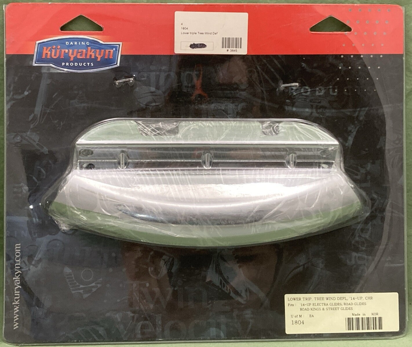 NEW GENUINE KURYAKYN 1804 Chrome Lower Triple Tree Wind Deflector