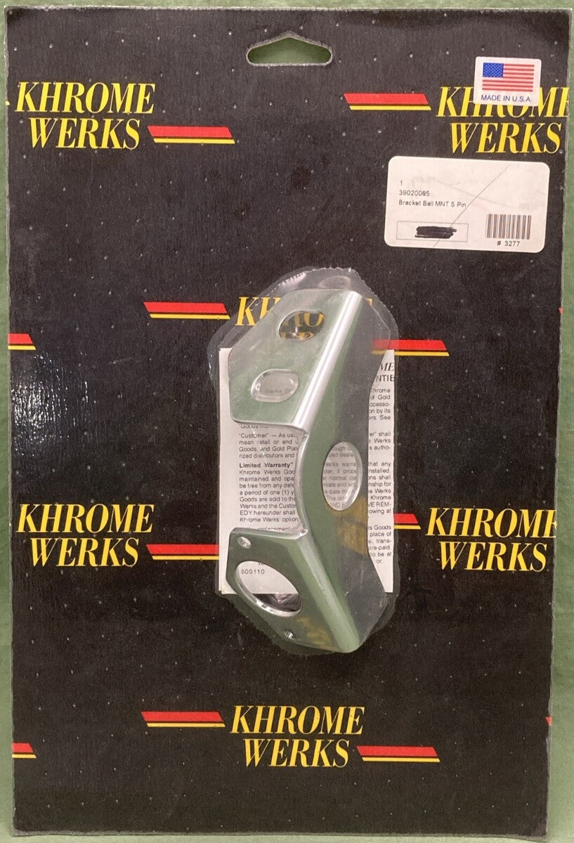 NEW GENUINE KHROME WERKS 3902-0085 BRACKET BALL MNT 5 PIN 50720556