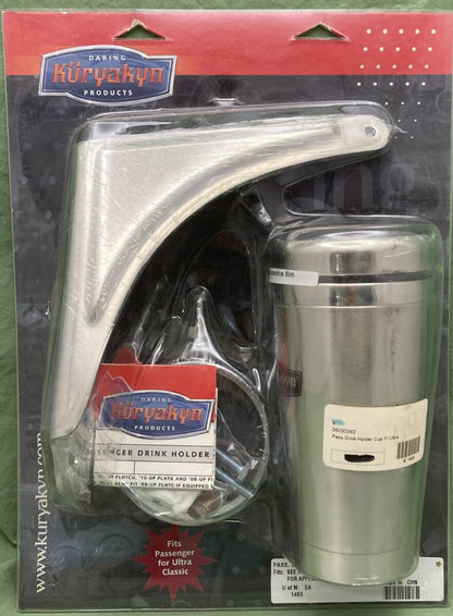 NEW GENUINE KURYAKYN 1493 PASSENGER DRINK HOLDER WITH MUG FOR ULTRA