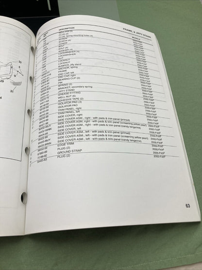 HARLEY DAVIDSON 99429-00 FXR 4 MODEL 2000 PARTS CATALOG