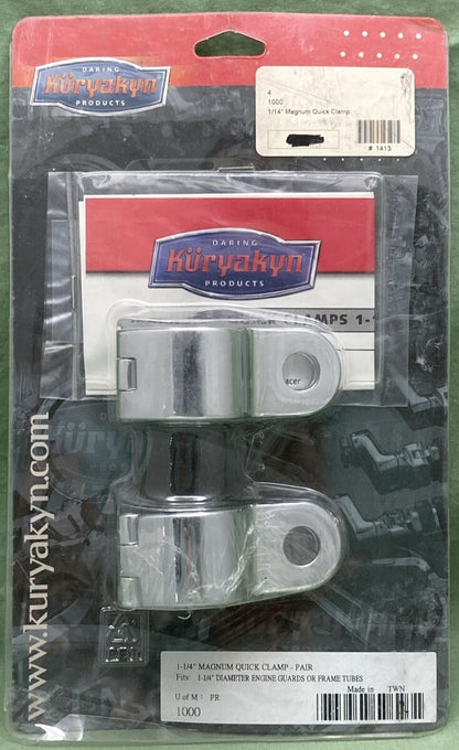 NEW GENUINE KURYAKYN 1000 Magnum Quick Clamp Set 1-1/4"