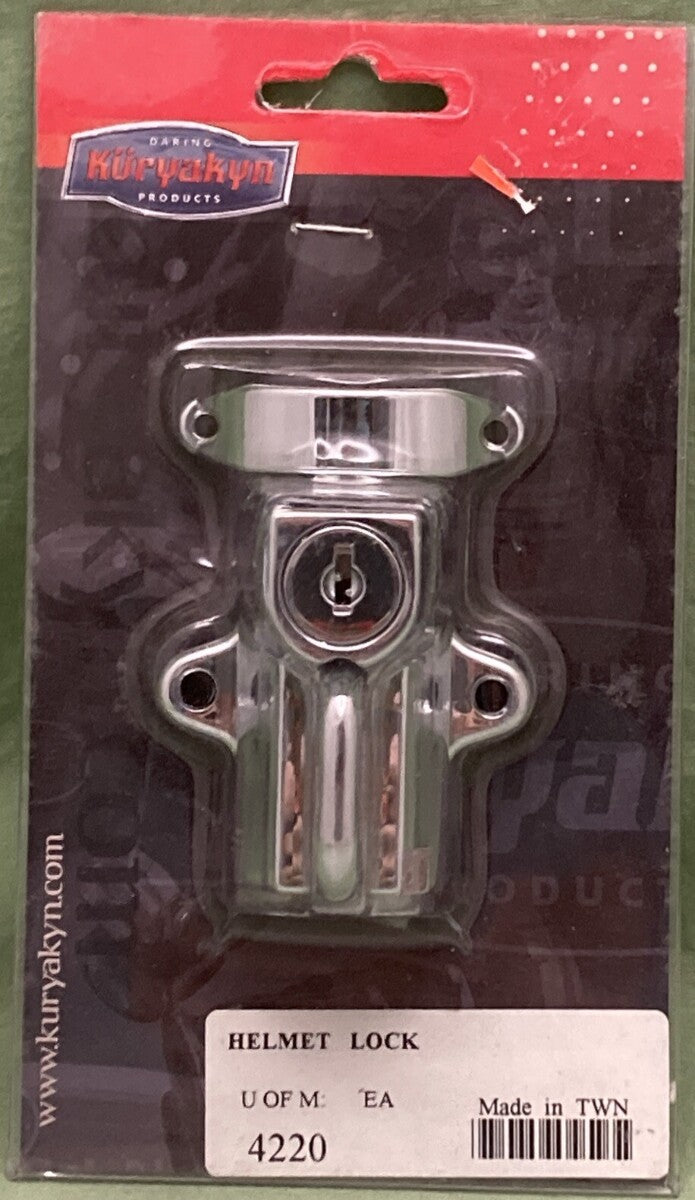 NEW GENUINE KURYAKYN 4220 Chrome Universal Helmet Lock