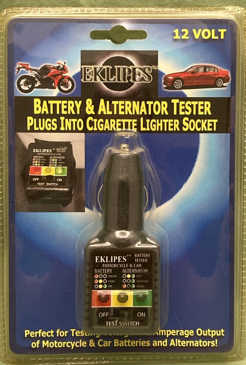 NEW EKLIPES EK1-139 PLUG IN 12 VOLT BATTERY & ALTERNATOR TESTER