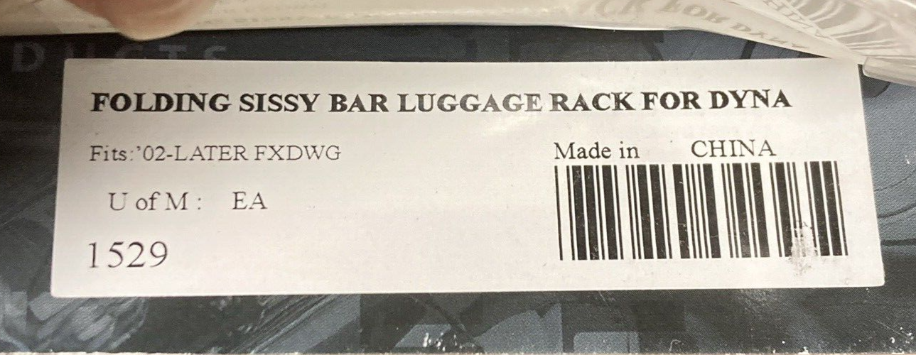 NEW GENUINE KURYAKYN 1529 Upright Sissy Bar Luggage Rack