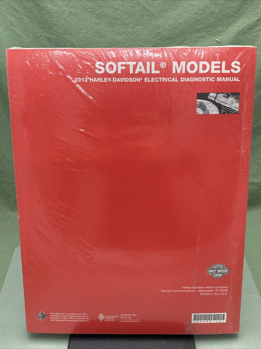 NEW HARLEY DAVIDSON 99498-12 SOFTAIL MODELS 2012 ELECTRICAL DIAGNOSTIC MANUAL