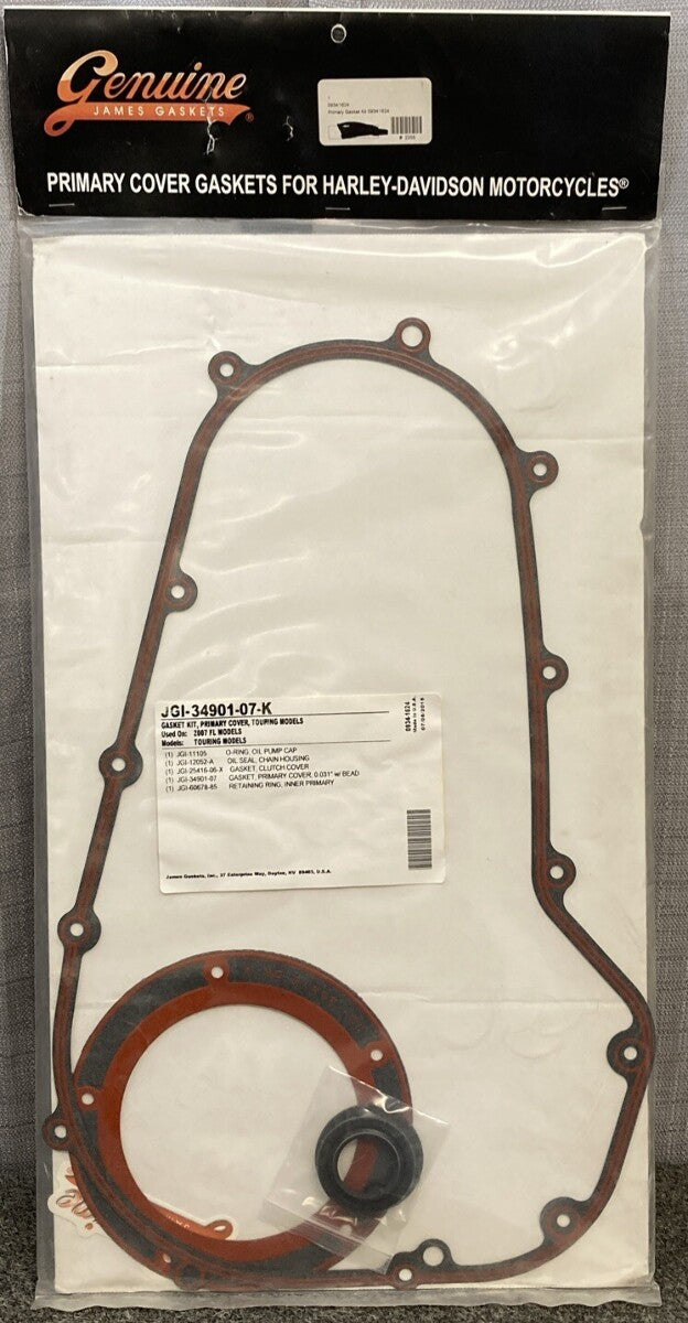 NEW GENUINE JAMES GASKETS JGI-34901-07-K Gasket Kit, Primary Cover Touring Model