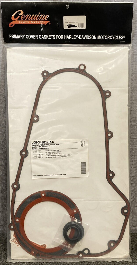 NEW GENUINE JAMES GASKETS JGI-34901-07-K Gasket Kit, Primary Cover Touring Model
