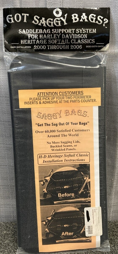 NEW GOT SAGGY BAGS 1039420 SADDLEBAG SUPPORT SYSTEM 2000-2006 HERT SOFTAIL