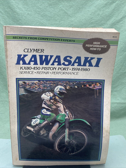 KAWASAKI CLYMER M445 KX80-450 PISTON PORT 1974-1980 SERVICE MANUAL