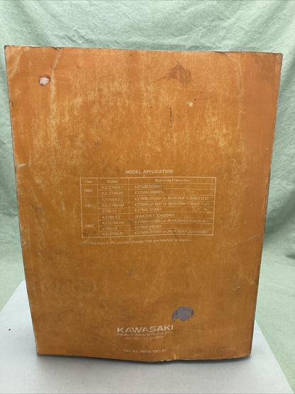 KAWASAKI 99924-1021-03 KZ750 FOUR 1982 SERVICE MANUAL