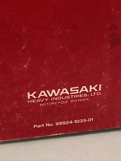 KAWASAKI 99924-1035-01 KZ750 SHAFT 1982 SERVICE MANUAL
