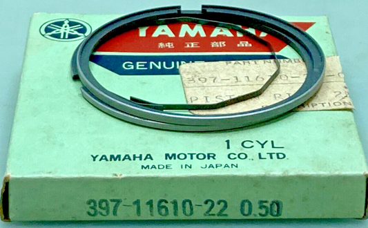 NEW GENUINE YAMAHA 397-11610-22  PISTON RING SET 0.50