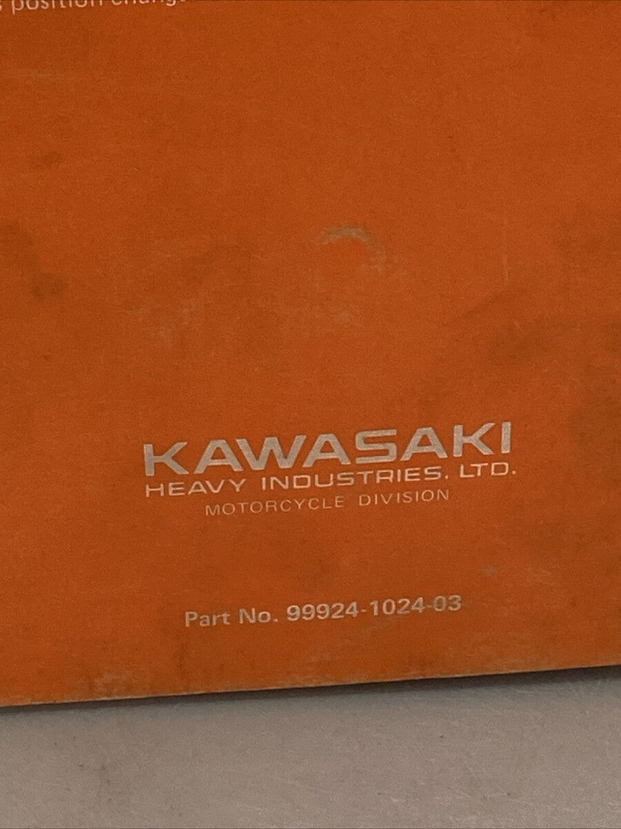 KAWASAKI 99924-1024-03 KL250 1982 SERVICE MANUAL