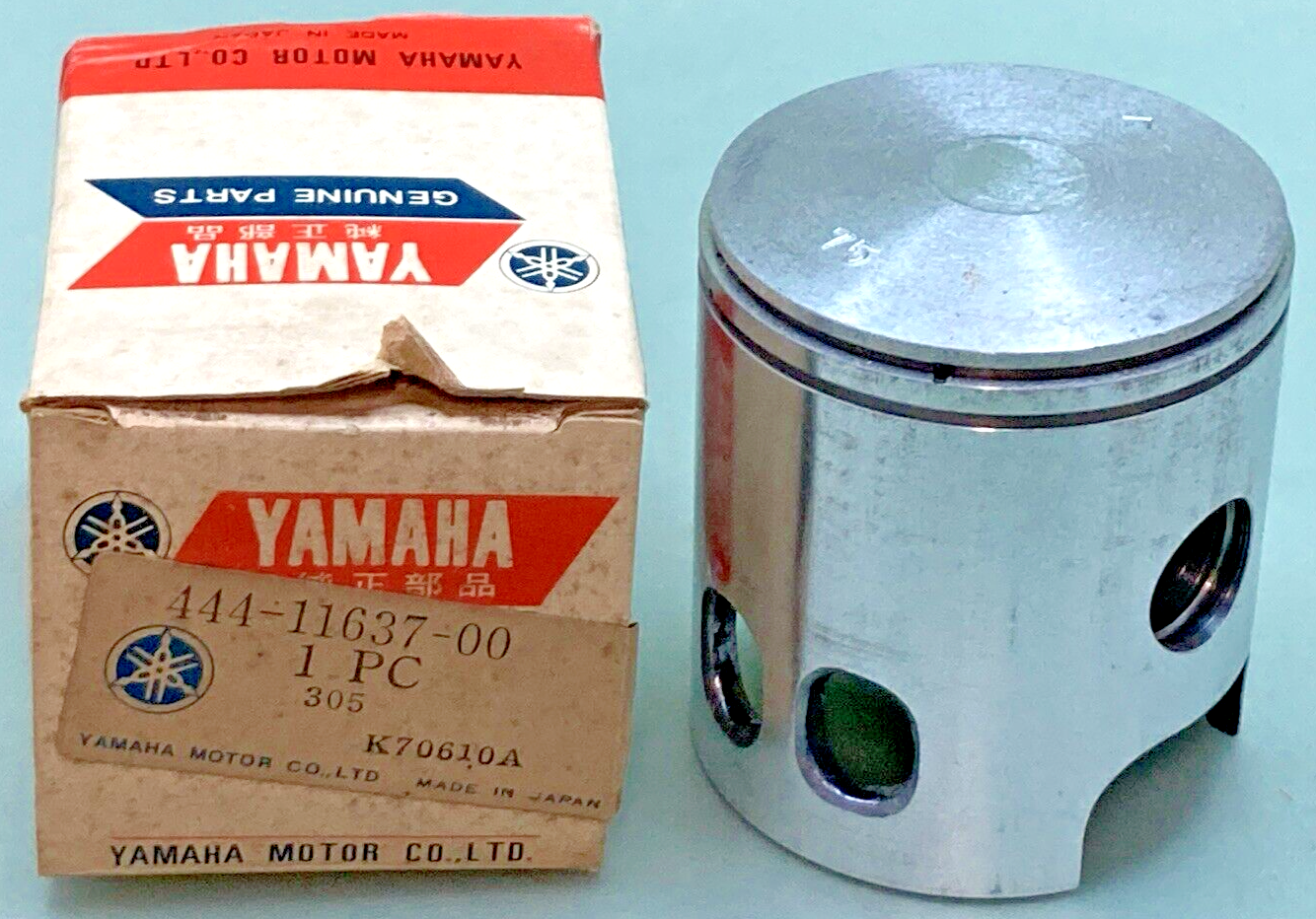 NEW GENUINE YAMAHA 444-11637-00 PISTON 0.75 O/S