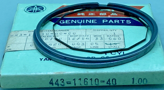 NEW GENUINE YAMAHA 443-11610-40 PISTON RING SET 1.00