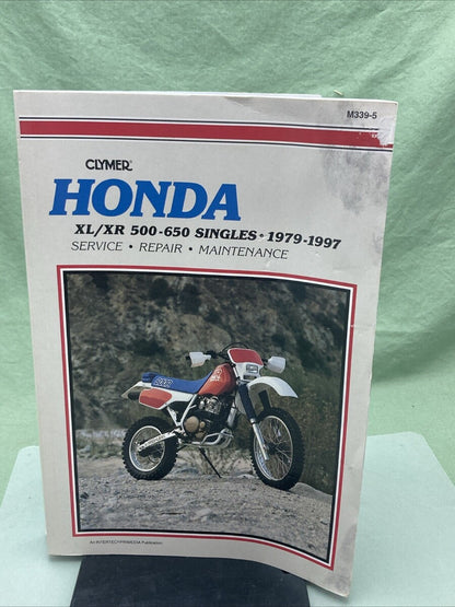 CLYMER M339-5 XL/XR 500-650 SINGLES 79-97 SERVICE MANUAL HONDA