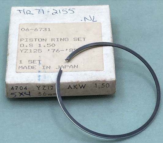 NEW YAMAHA 06-6731 PISTON RING 1.50 O/S 56MM YZ125 '76-'85