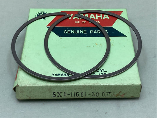 NEW GENUINE YAMAHA 5X6-11601-30 PISTON RING SET 0.75