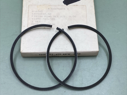 NEW YAMAHA 6-6762 PISTON RING SET 0.50 O/S 87MM YZ490 '82-'85
