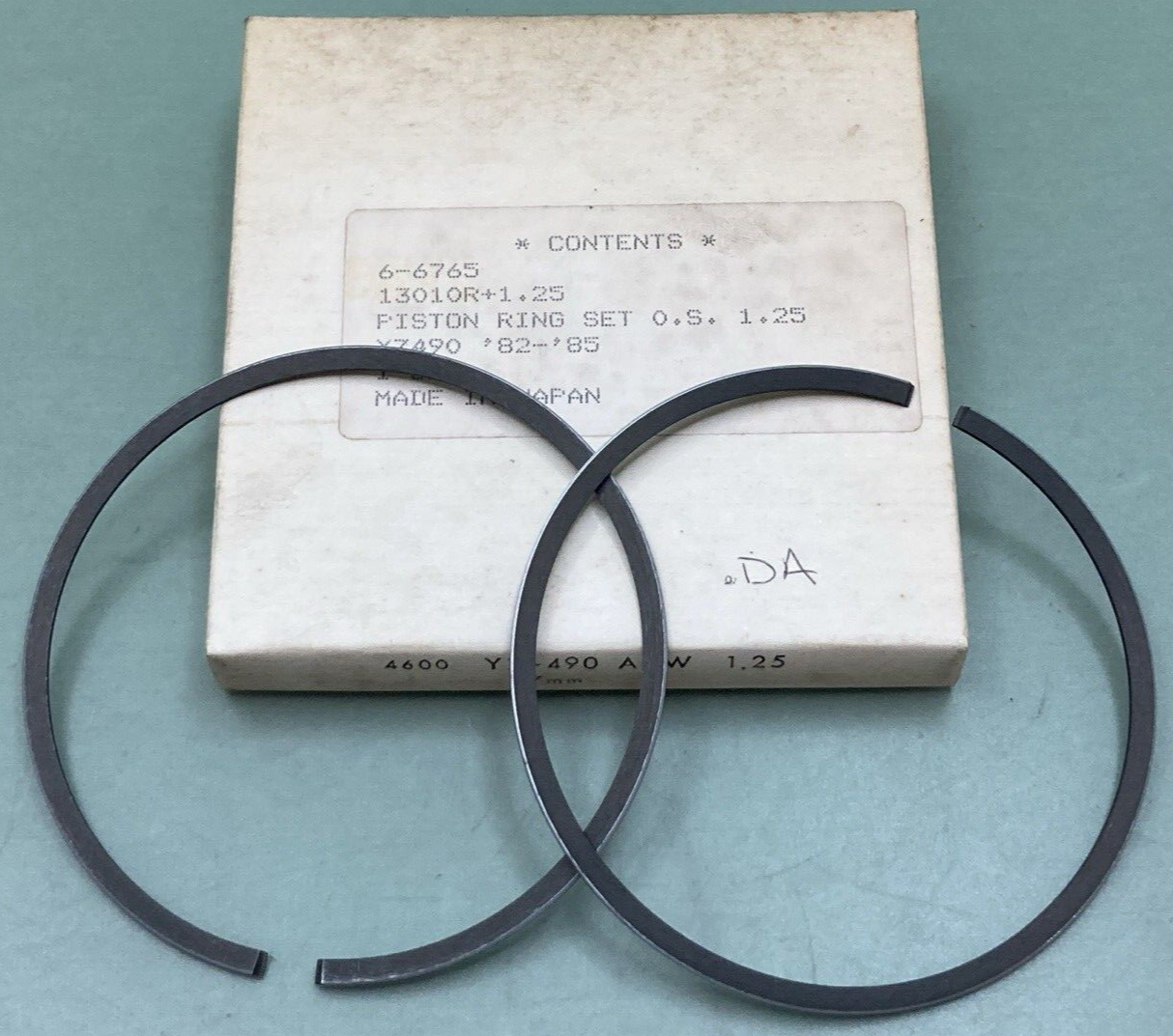 NEW YAMAHA 6-6765 PISTON RING SET 1.25 O/S 87MM YZ490 '82-'85