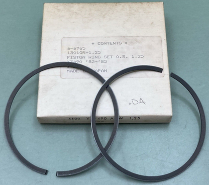 NEW YAMAHA 6-6765 PISTON RING SET 1.25 O/S 87MM YZ490 '82-'85