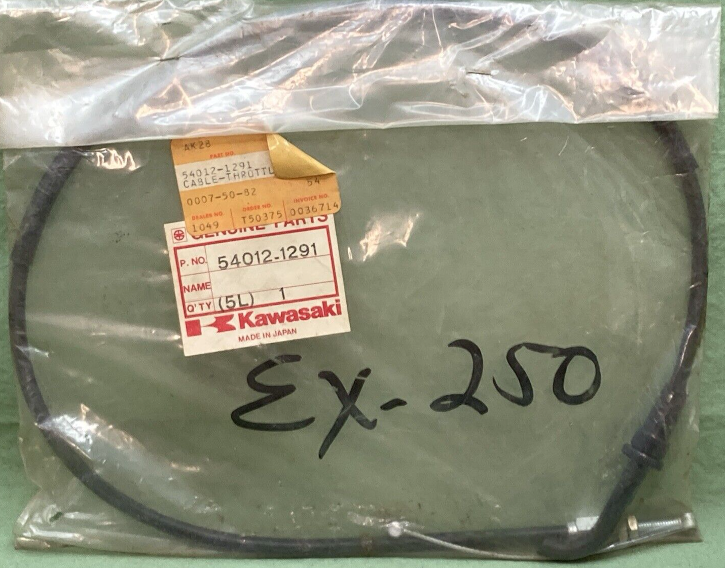NEW GENUINE KAWASAKI 54012-1291 THROTTLE CABLE