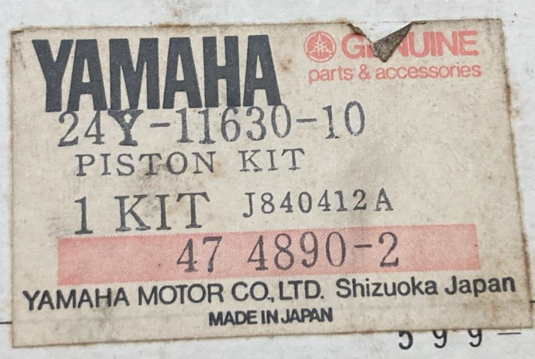 NEW GENUINE YAMAHA 24Y-11630-10 PISTON KIT INCOMPLETE SEE LISTING
