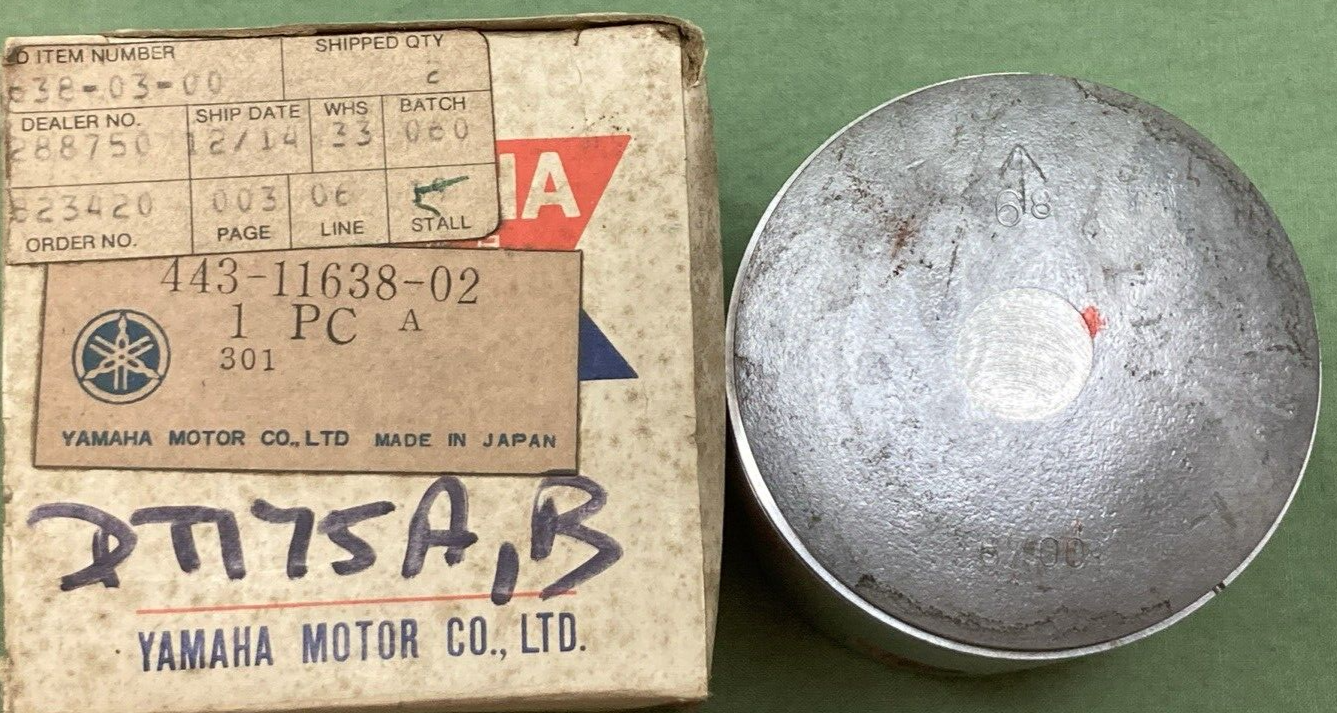 NEW GENUINE YAMAHA 443-11638-02 PISTON 4TH 1.00 O/S