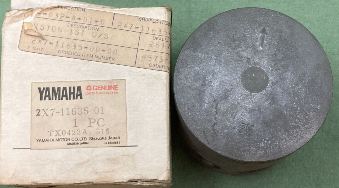 NEW GENUINE YAMAHA 2X7-11635-01 PISTON 1ST 0.25 O/S