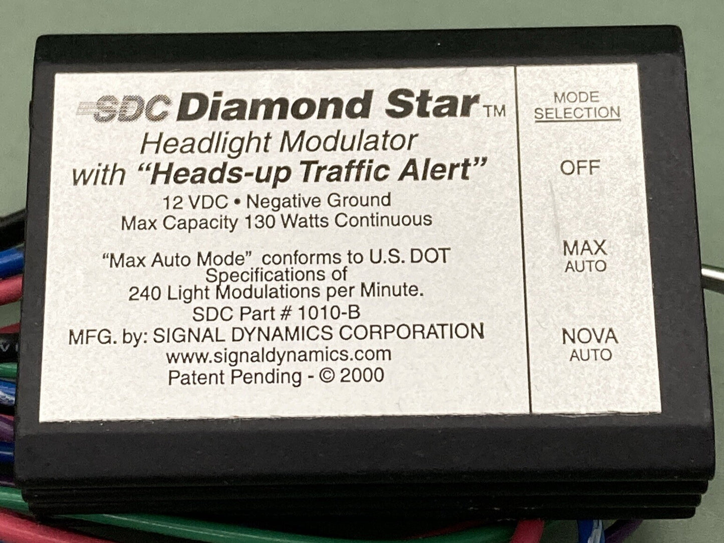 NEW BACK OFF 01010 HEADLIGHT MODULATOR W HEADS UP TRAFFIC ALERT