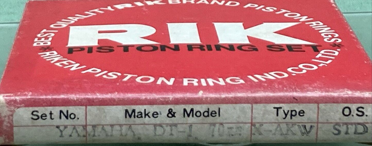 NEW RIK BRAND DT-1 STD PISTON RING SET REPLACES YAMAHA 214-11601-02