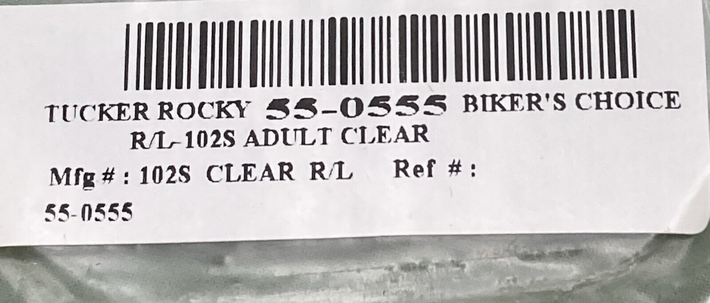 NEW TUCKER ROCKY RACING 55-0555 Clear Replacement Lens R/L-102S