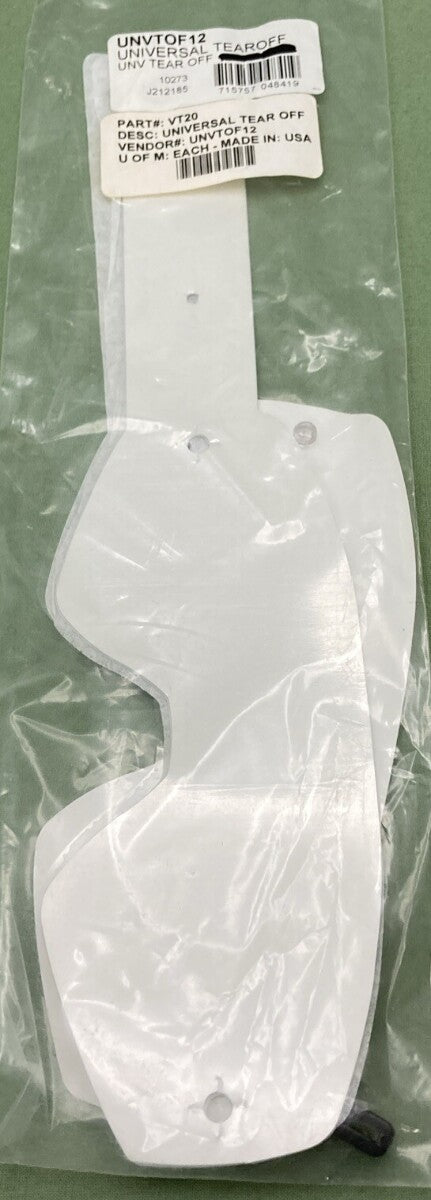 NEW SMITH VT20 Universal Tear Off Lens Kit 12 Pack