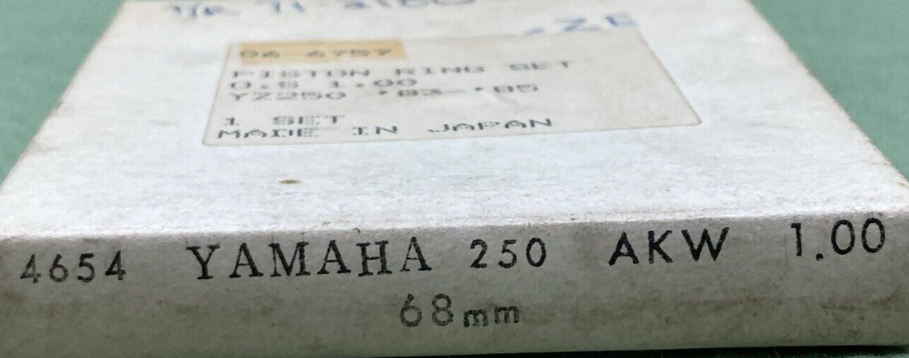 NEW ROCKY YAMAHA 06-6757 PISTON RING SET 1.00 68MM '83-'85 YZ250