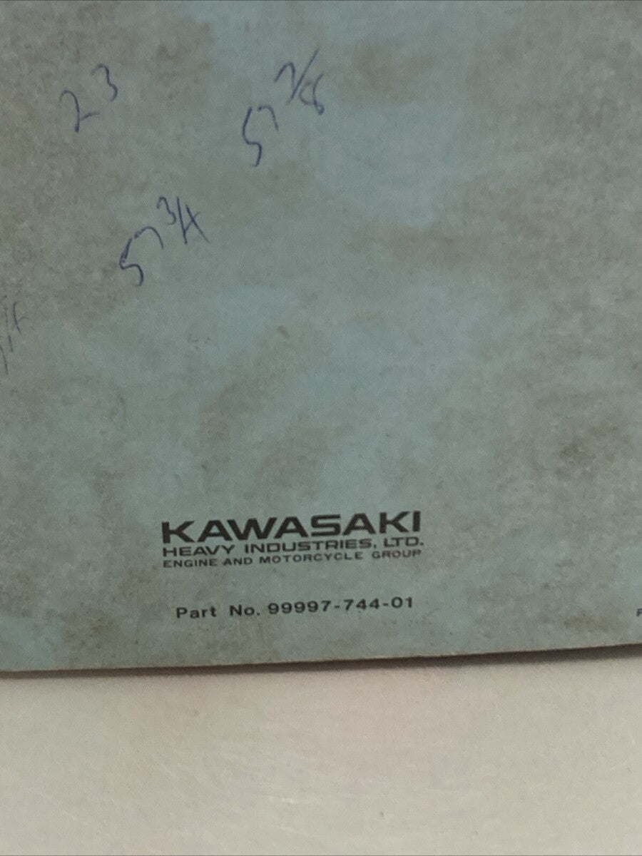 KAWASAKI 99997-744-01 KZ750 MOTORCYCLE SHOP MANUAL 1975