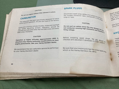 HARLEY DAVIDSON 99466-86 OWNER'S MANUAL XLH MODELS 1986